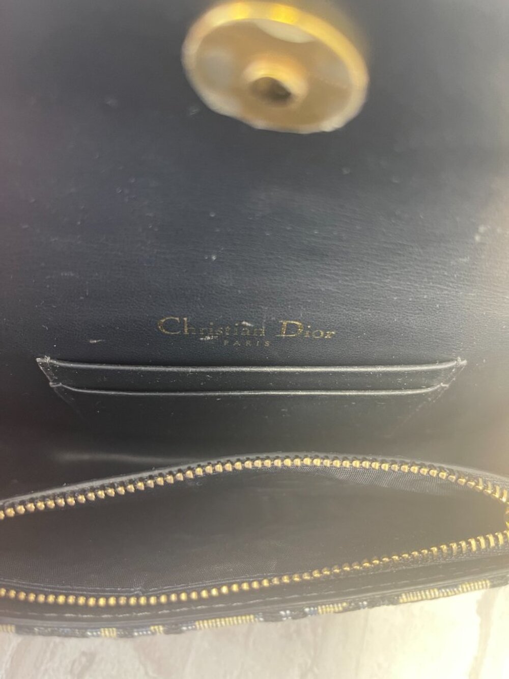 Christian Dior Blue Dior Oblique Jacquard Saddle Belt Pouch - Preowned - Picture 10 of 14